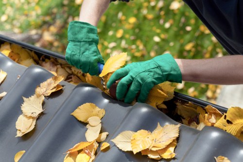 Commercial recycling containers and staff sorting materials in Crystal Palace